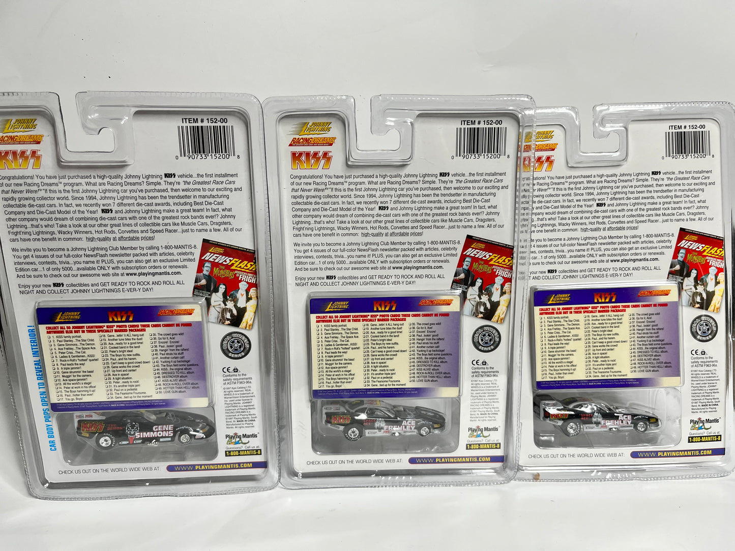 Johnny Lightening Diecast KISS cars- Set of 3 42-49-47