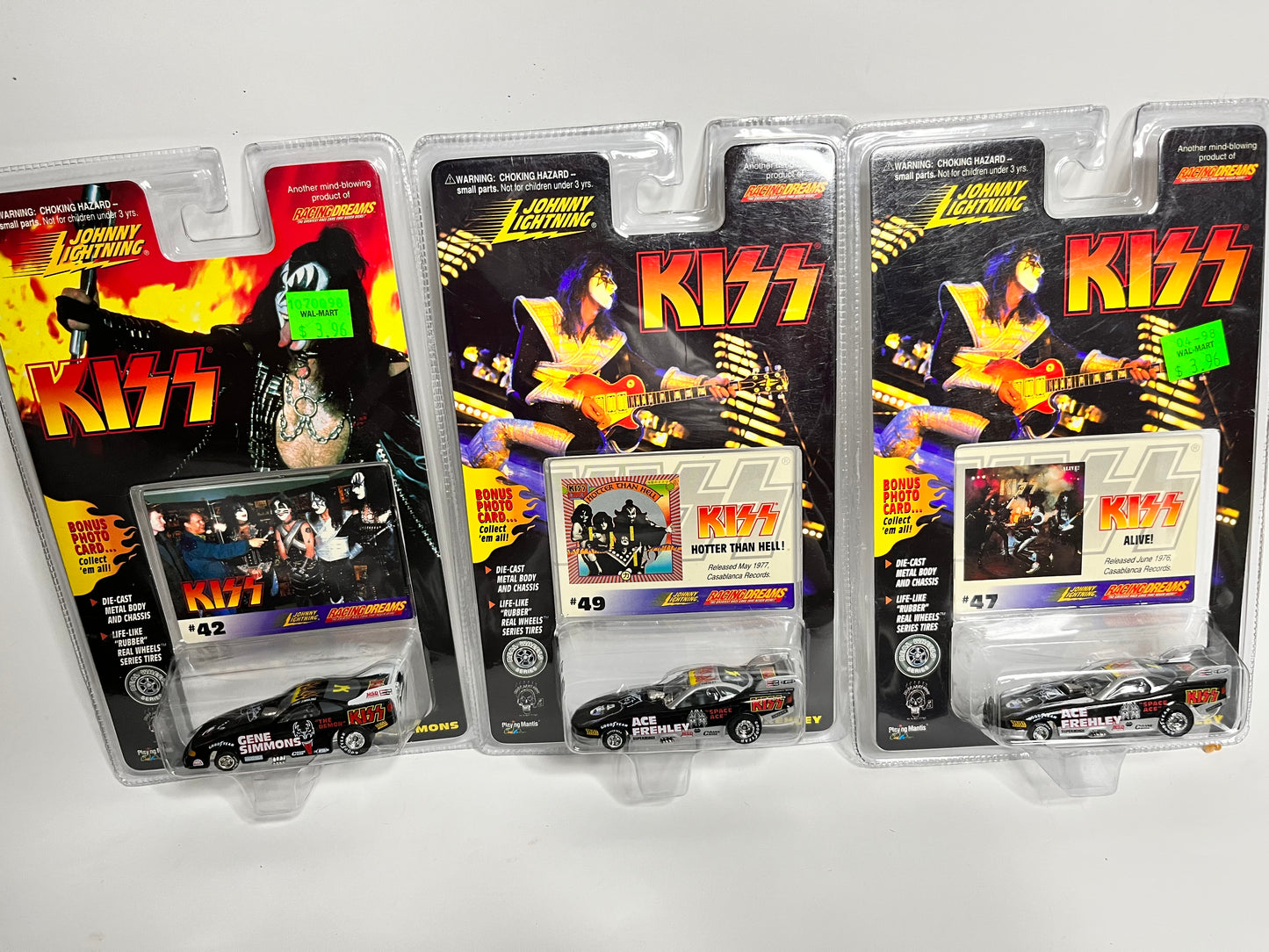 Johnny Lightening Diecast KISS cars- Set of 3 42-49-47