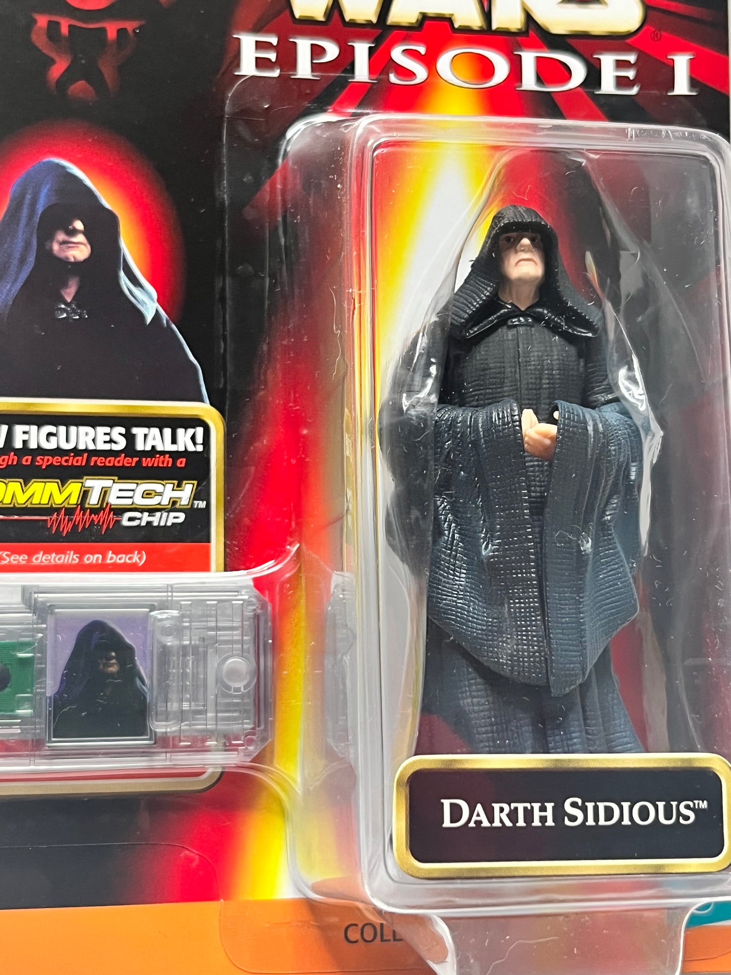 Star Wars Episode I - The Phantom Menace Darth Sidious Figure w/ CommTech Chip