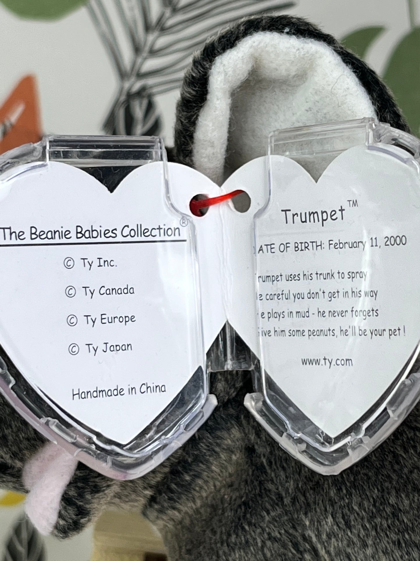 TY Beanie Babies “Trumpet” The Elephant, February 11 2000