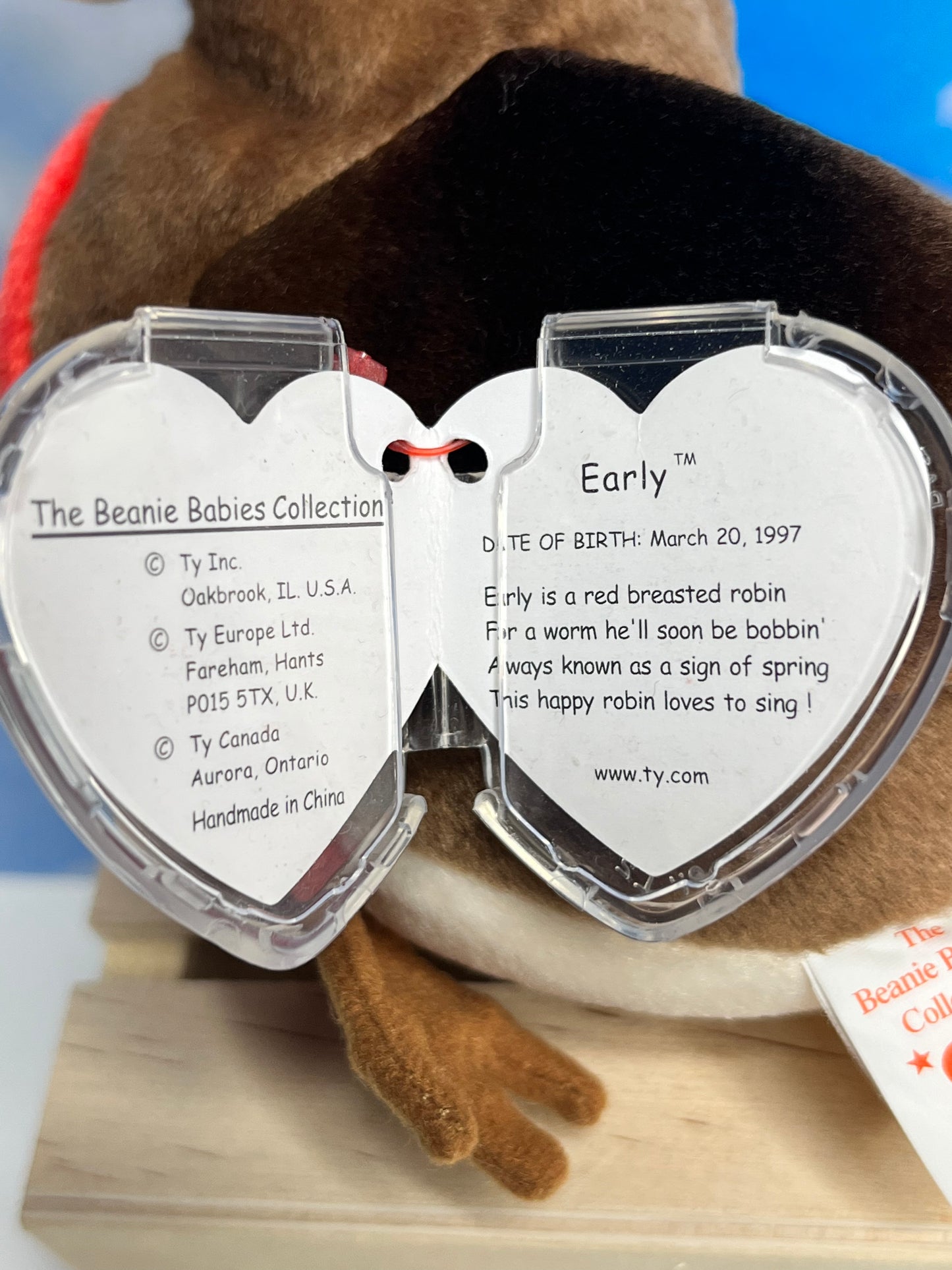Ty Beanie Babies “Early” The Robin, March 20 1997