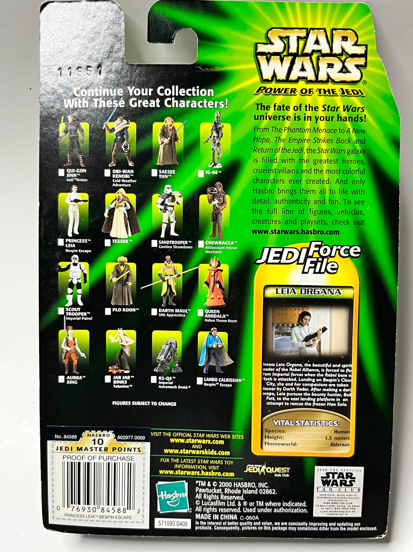 Star Wars Power Of The Jedi Leia Organa Bespin Escape Action Figure