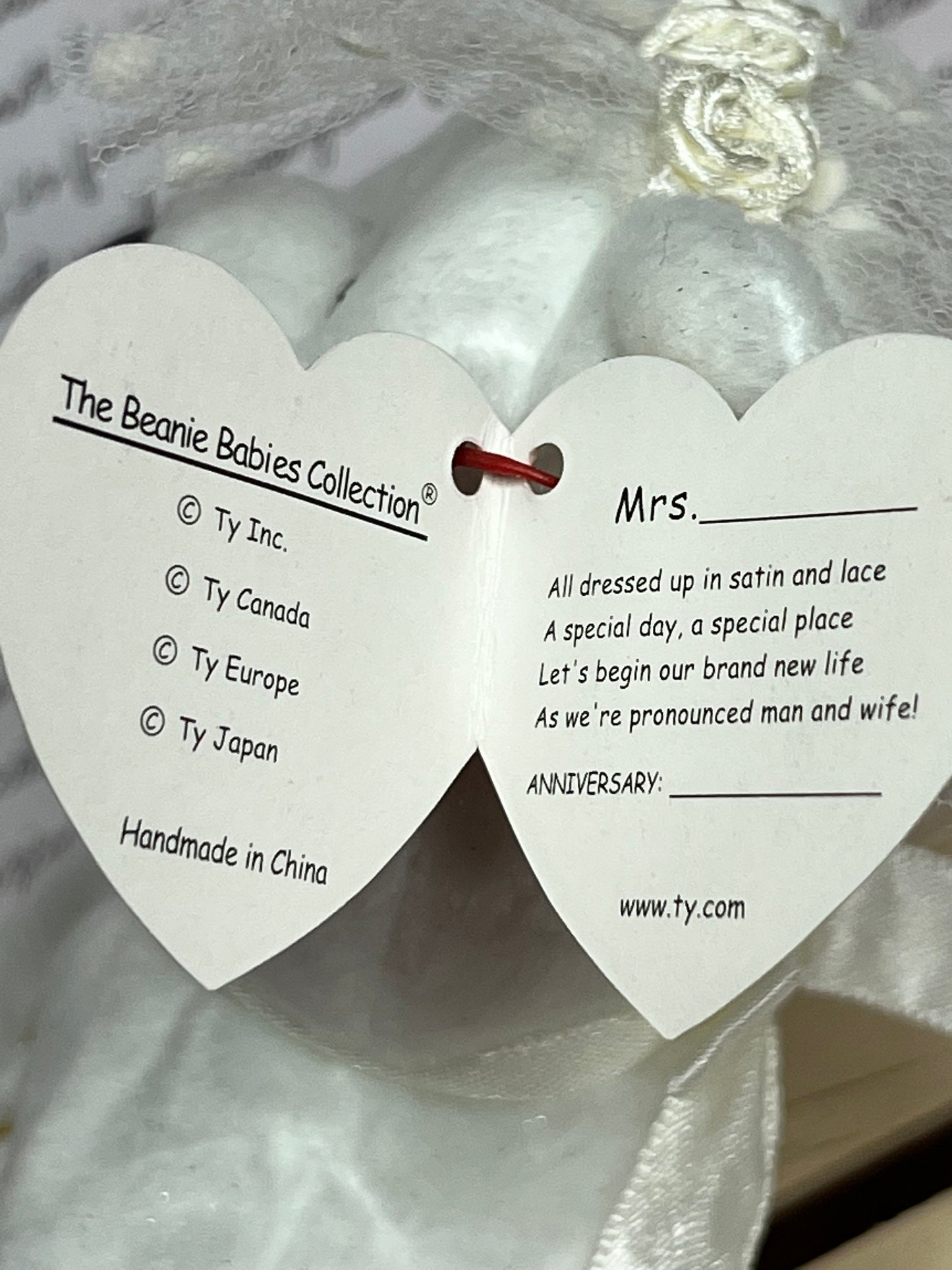 TY Beanie Babies “Mrs.” The Bear, May 31 2001