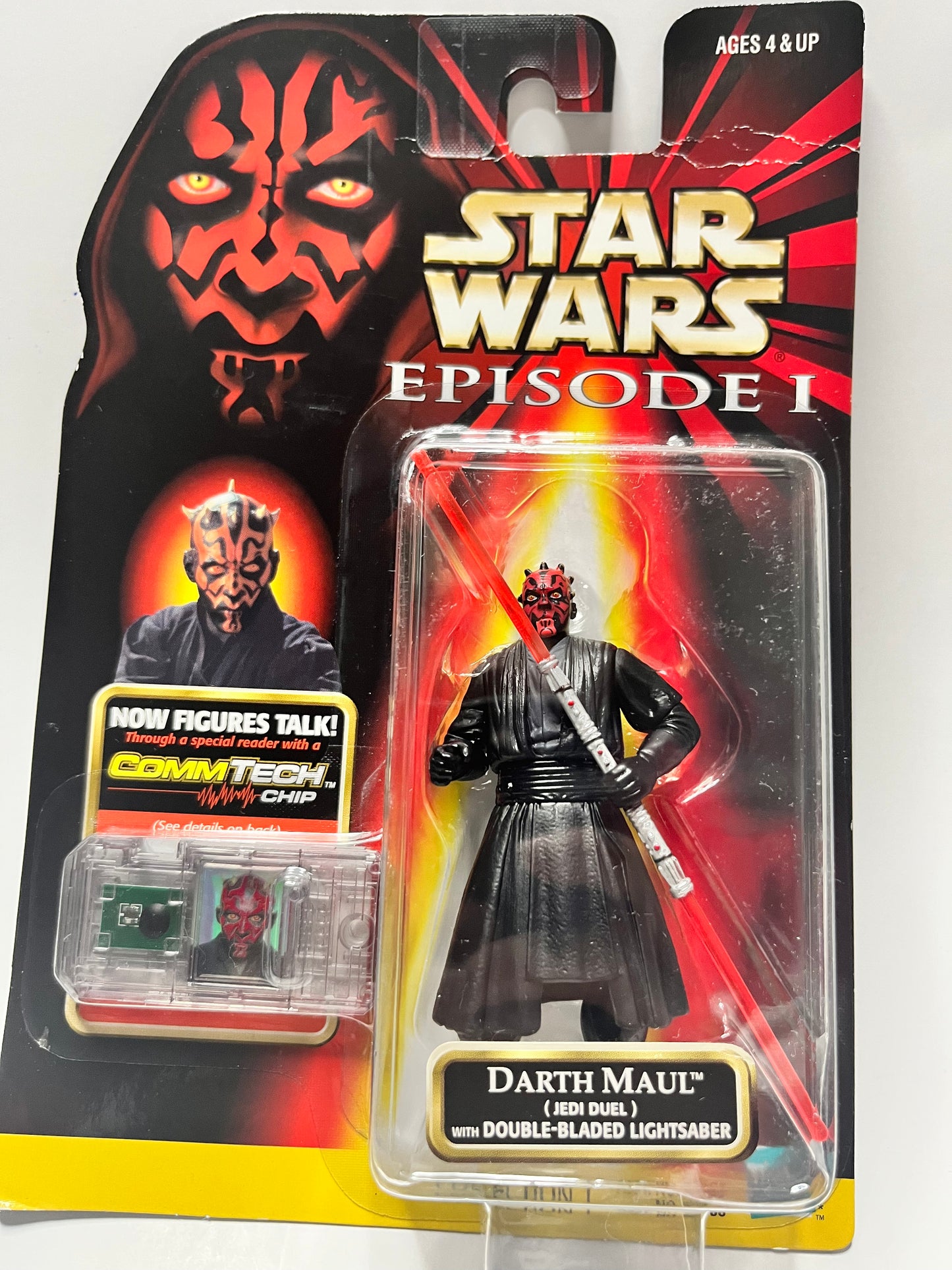 Star Wars Episode I - Darth Maul Figure (Jedi Duel) w/ CommTech Chip