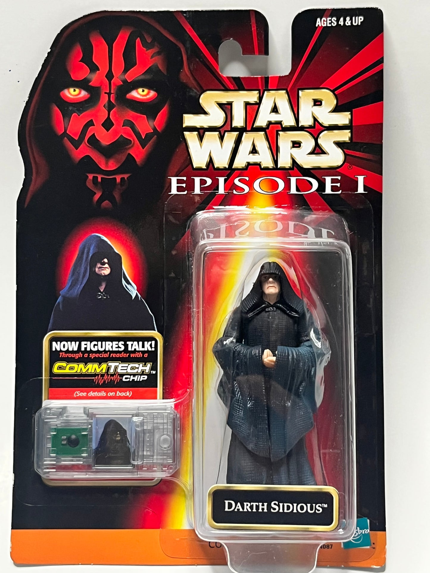 Star Wars Episode I - The Phantom Menace Darth Sidious Figure w/ CommTech Chip