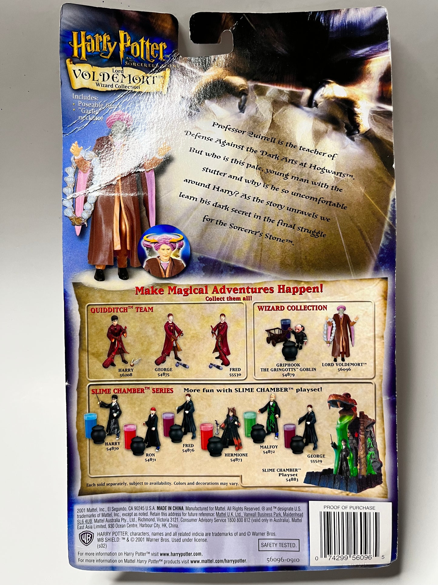Vintage Mattel 2001 Harry Potter Voldemort Wizard Collection