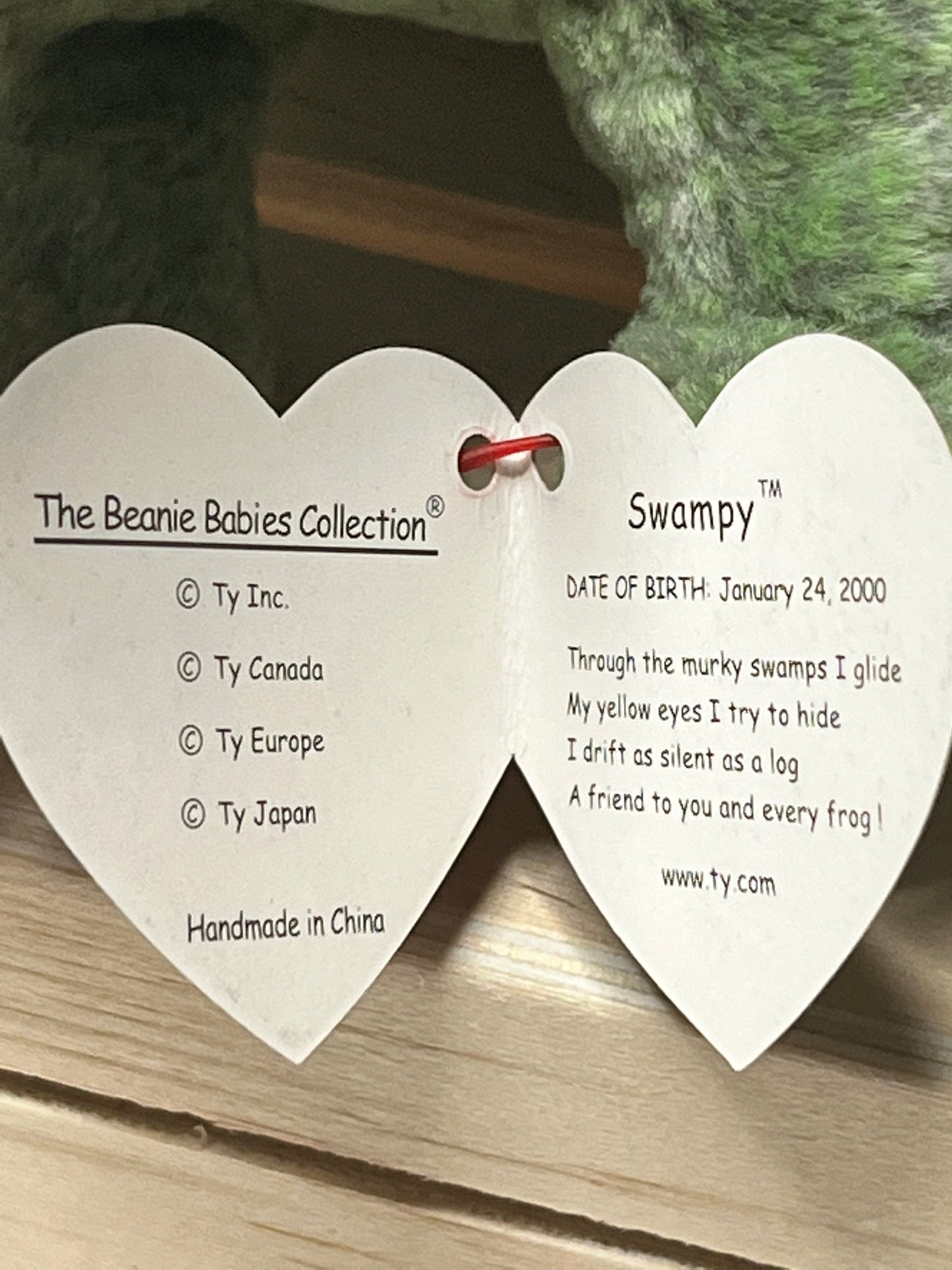 Ty Beanie Babies “Swampy” The Alligator, January 24 2000
