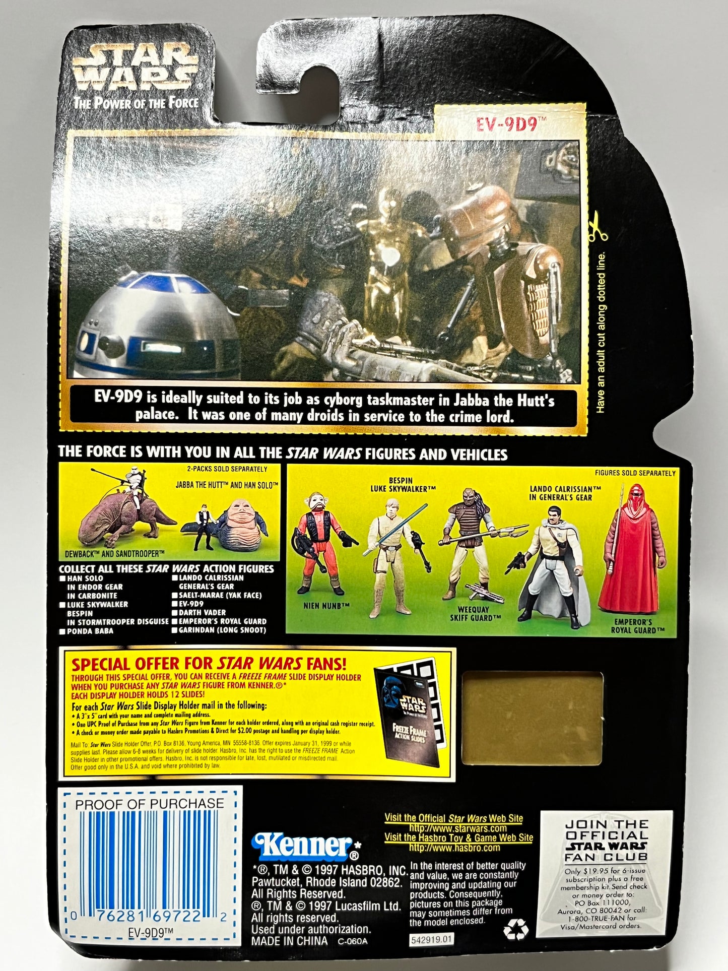 Star Wars Power Of The Force Freeze Frame EV-9D9 Action Figure