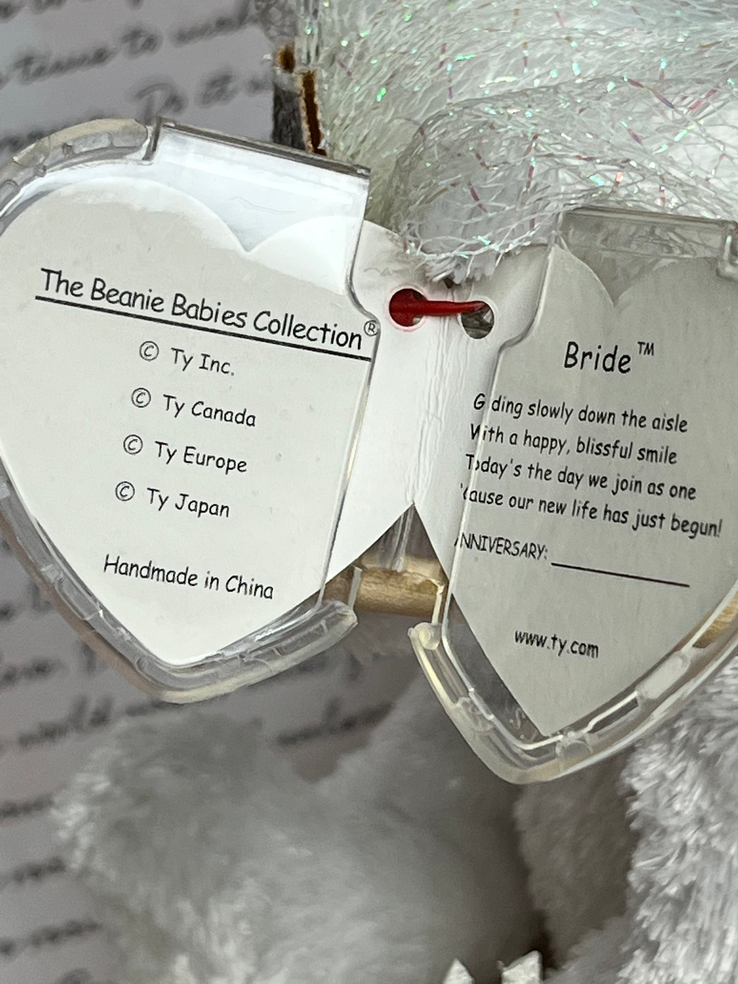 TY Beanie Babies “Bride” & “Groom” The Bears, May 1 2002