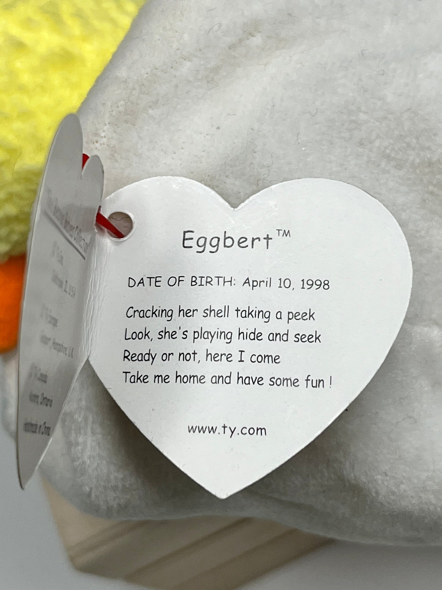 TY Beanie Babies “Eggbert” The Chick, April 10 1998