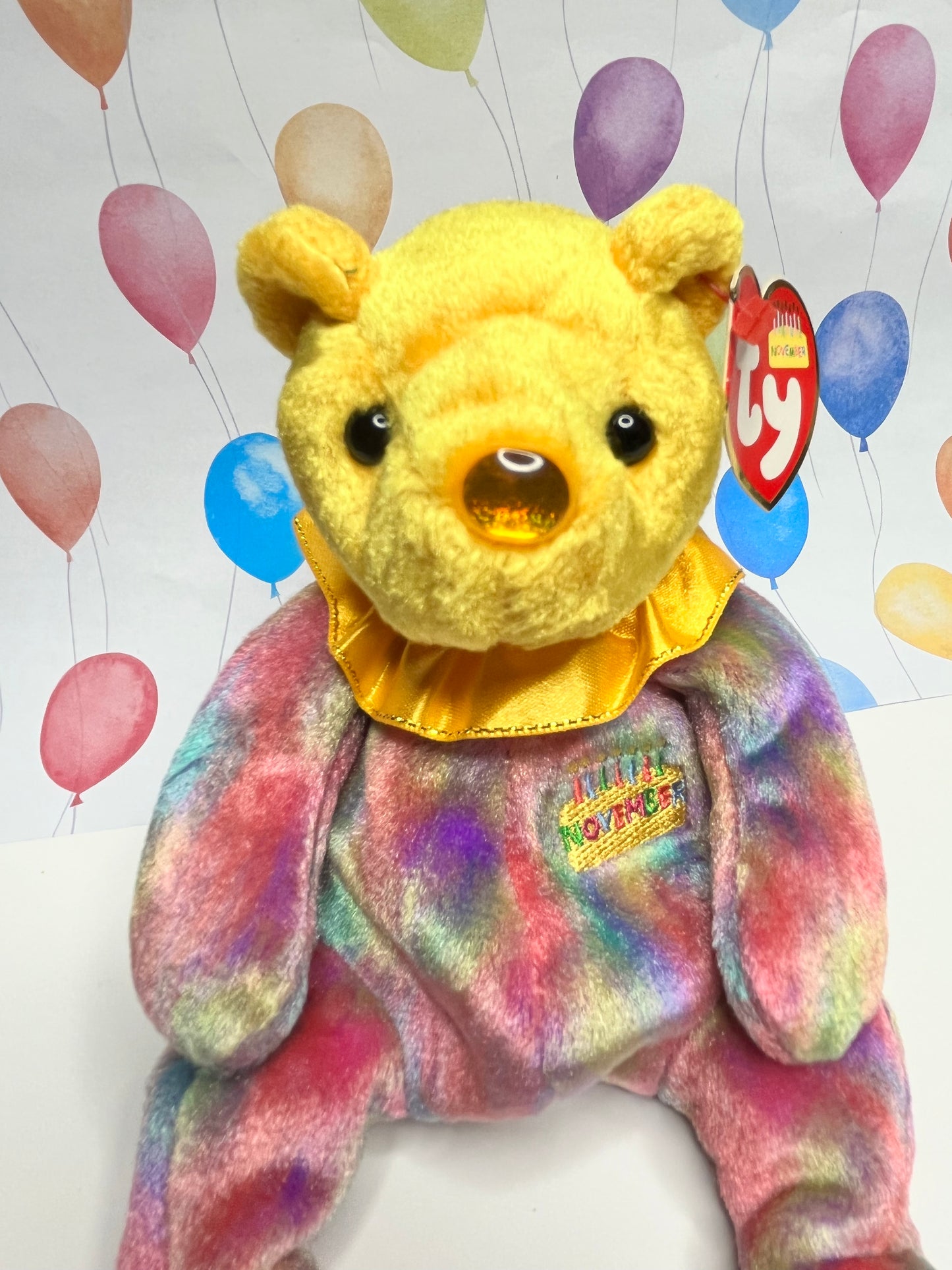 Ty Beanie Babies “November” The Birthday Bear, October 1 2001