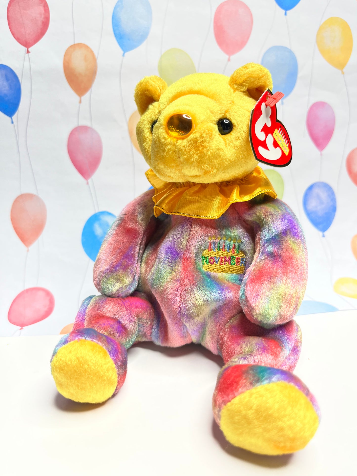 Ty Beanie Babies “November” The Birthday Bear, October 1 2001
