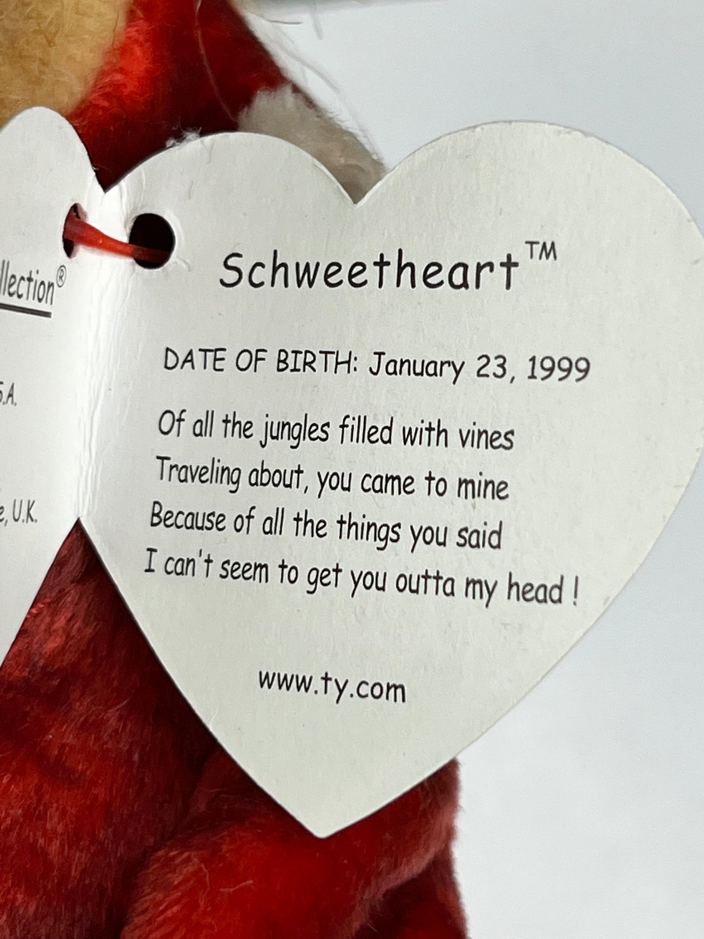 TY Beanie Babies “Schweetheart” The Orangutan, January 23 1999