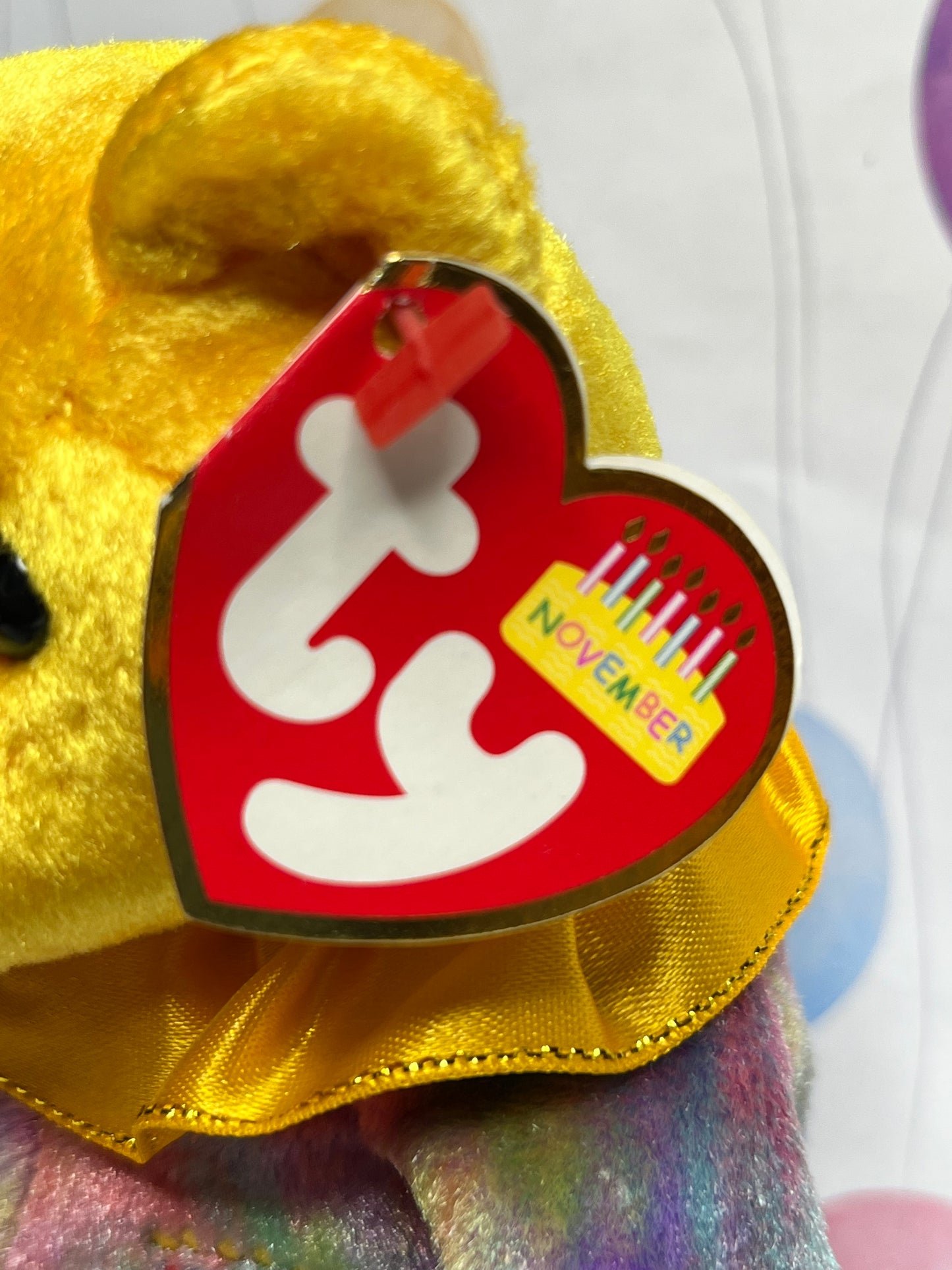 Ty Beanie Babies “November” The Birthday Bear, October 1 2001