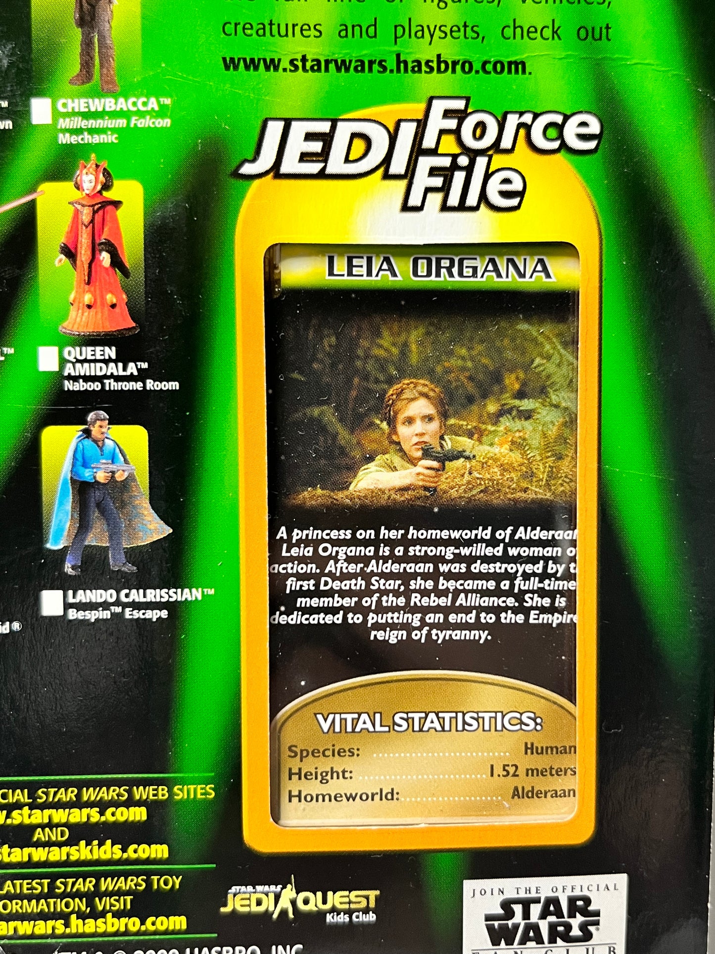 Star Wars Power Of The Jedi Force File Leia Organa General Action Figure