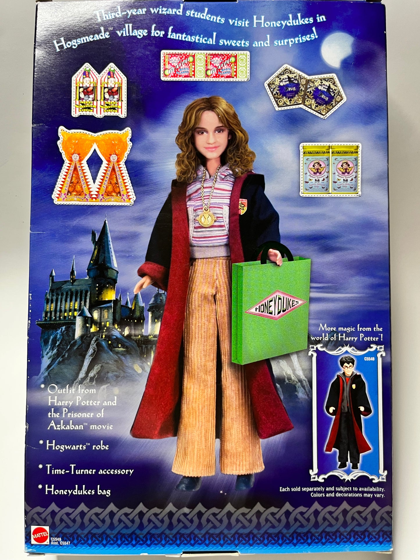 Vintage Mattel 2003 Harry Potter Hogsmeade Hermione Doll