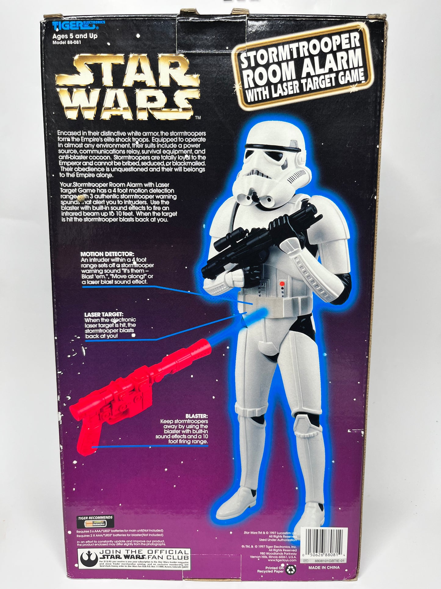 Star Wars Stormtrooper Room Alarm w/ Laser Target Game