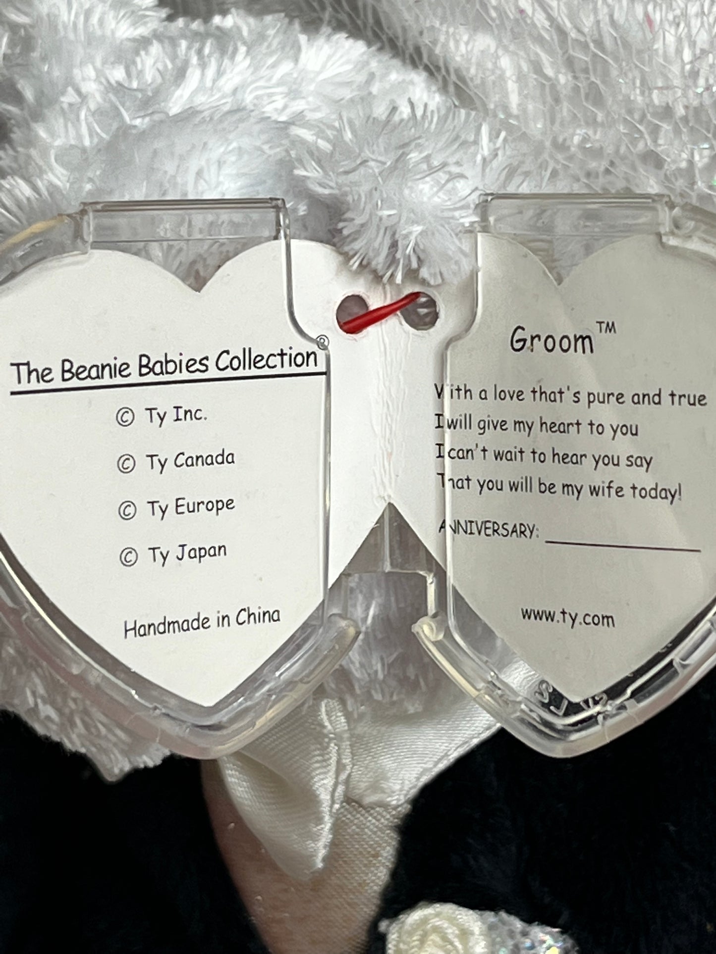 TY Beanie Babies “Bride” & “Groom” The Bears, May 1 2002