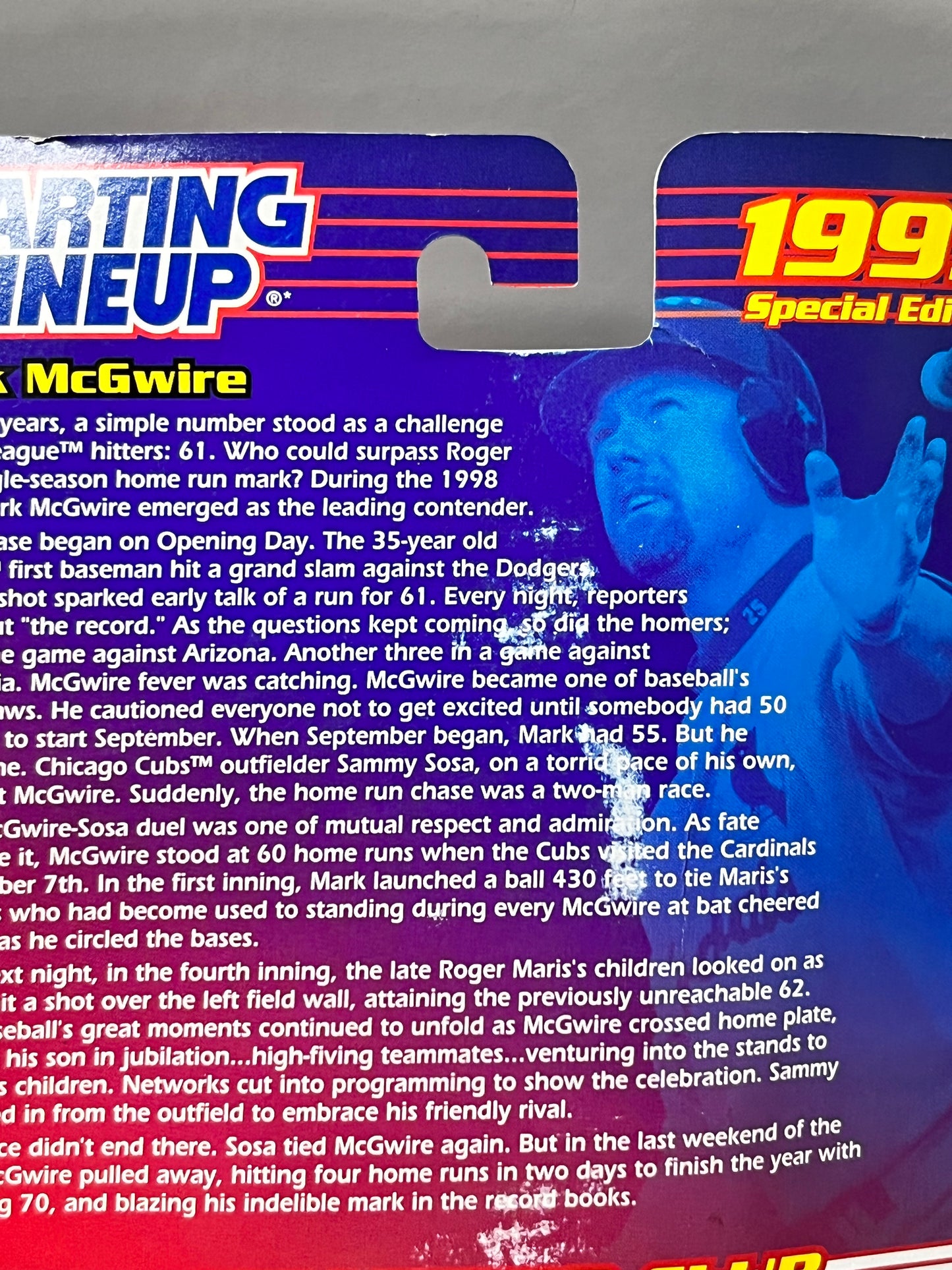 1999 Starting Line Up Mark McGwire Sports Superstar