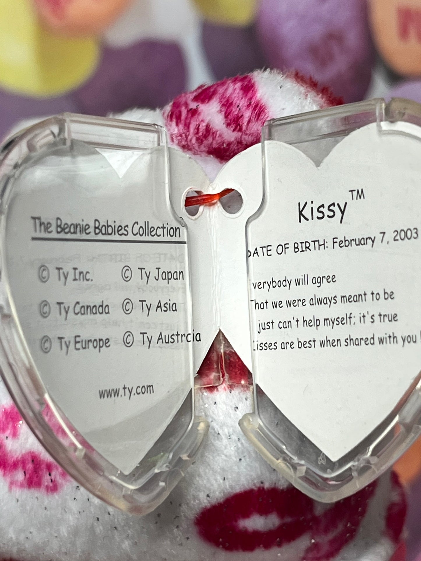 Ty Beanie Babies “Kissy” The Bear, February 7 2003