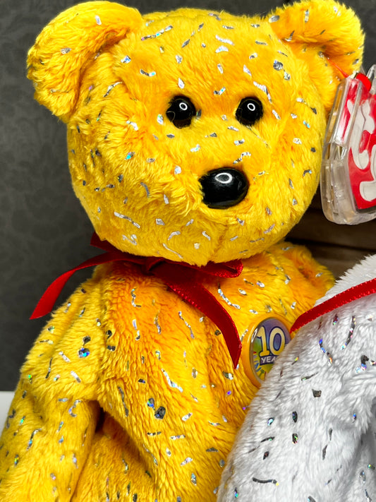 TY Beanie Babies “Decade” The Gold Bear, January 22 2003