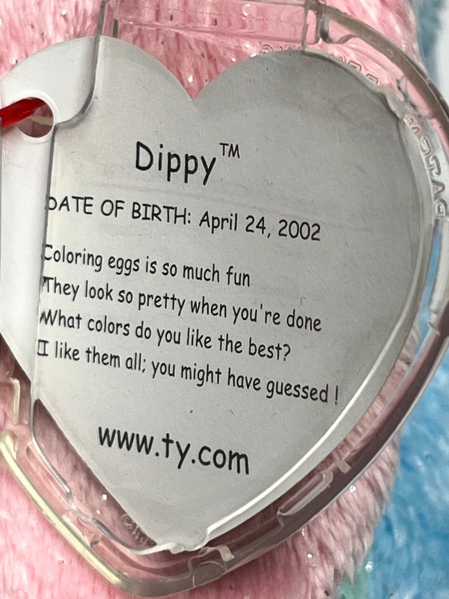 TY Beanie Babies “Dippy” The Rabbit, April 24 2003